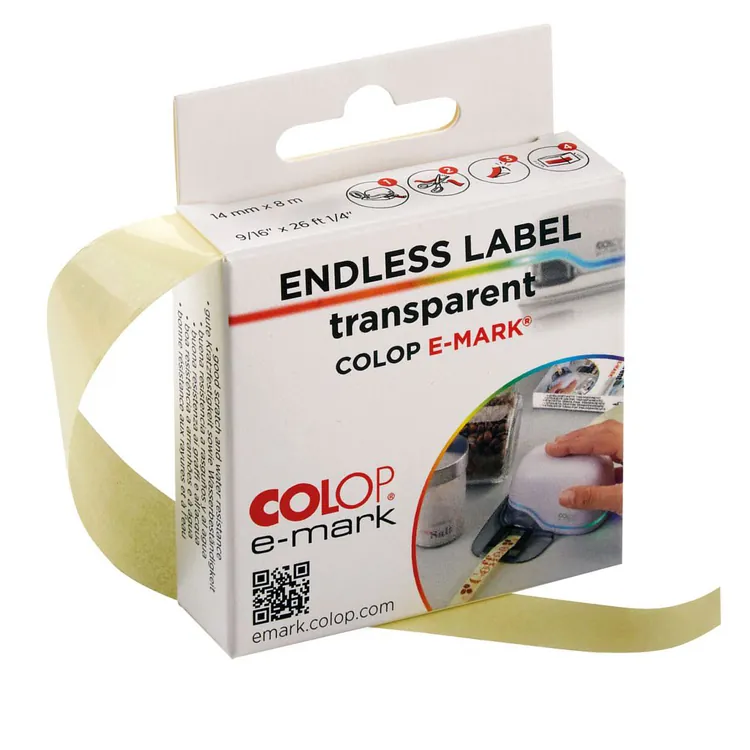 Клейкая лента для принтера Colop e-mark, прозрачная арт.14148.00