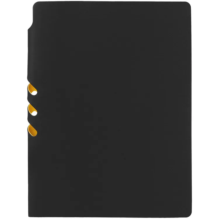 Ежедневник Flexpen Black, недатированный, черный с желтым арт.13087.38