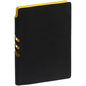Ежедневник Flexpen Black, недатированный, черный с желтым арт.13087.38