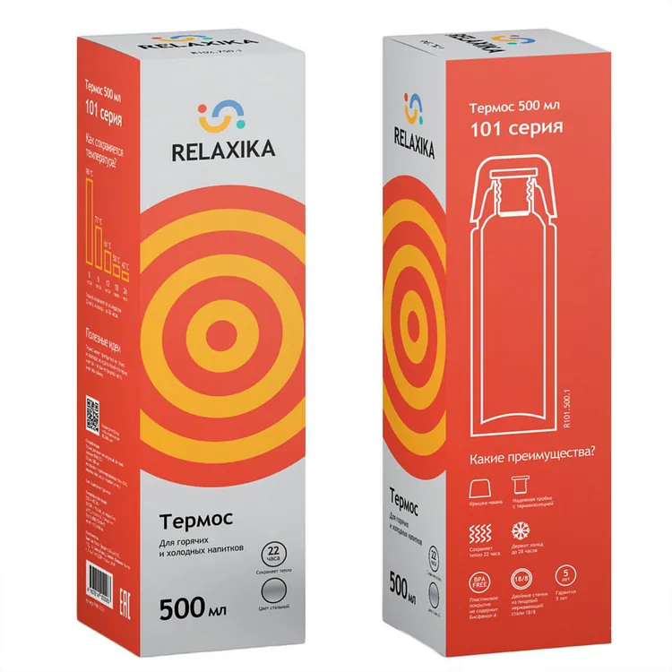 Термос Relaxika 500, стальной арт.13176.10