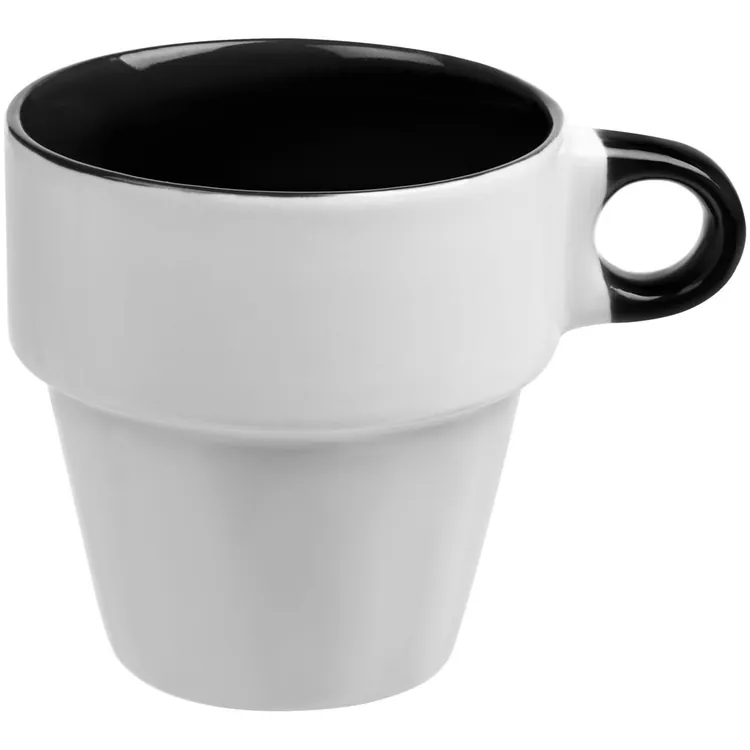 Набор из 4 кружек Inset с подставкой, черный арт.15884.30