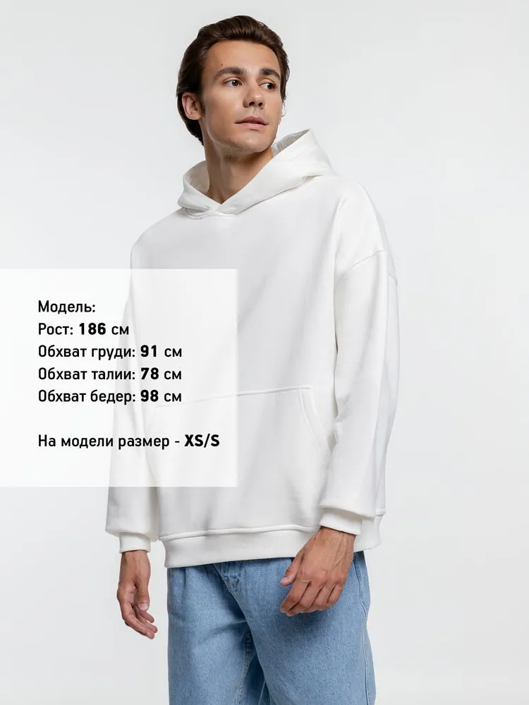 Худи оверсайз Kulonga Comfort Heavy, молочно-белое арт.14046.60