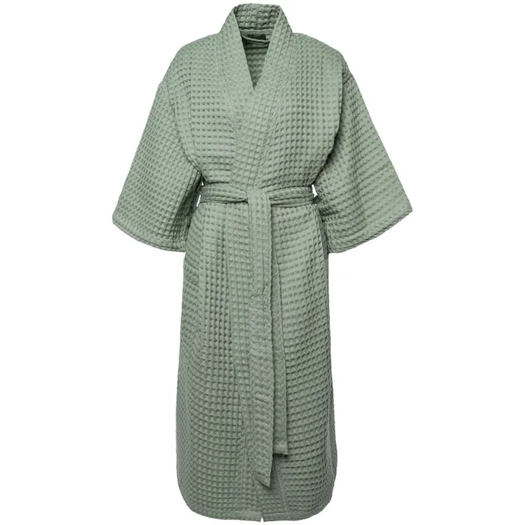 Халат вафельный женский Boho Kimono, зеленая мята арт.20014.19