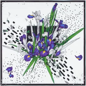 Платок шелковый Delicate, ирисы арт.20088.02