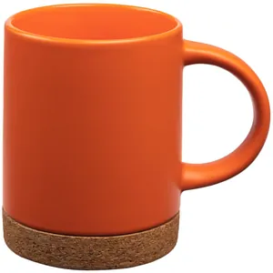 Кружка с пробковой подставкой Corky, оранжевая арт.12894.20