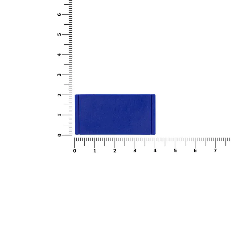 Лейбл из ПВХ Dzeta, XS, синий арт.13916.44