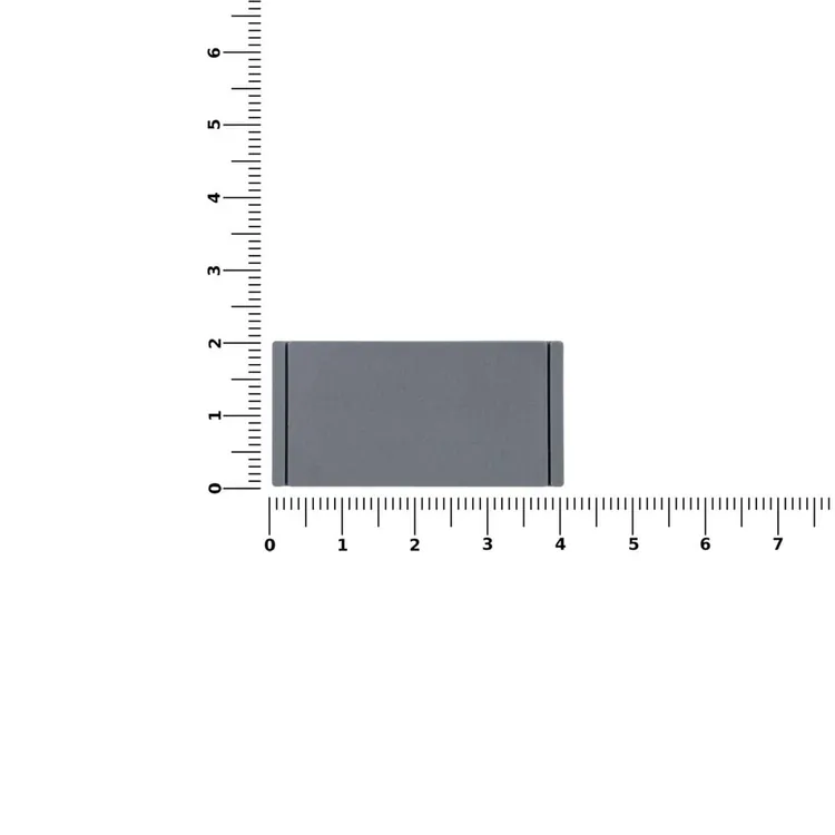 Лейбл из ПВХ Dzeta, XS, серый арт.13916.10
