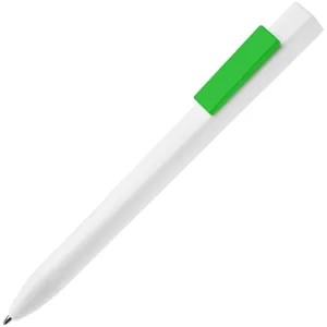 Ручка шариковая Swiper SQ, белая с зеленым арт.17522.69