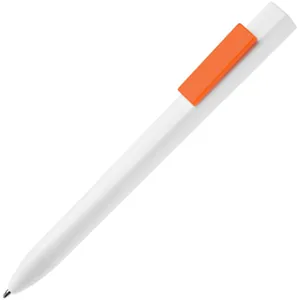 Ручка шариковая Swiper SQ, белая с неоново-оранжевым арт.17522.62