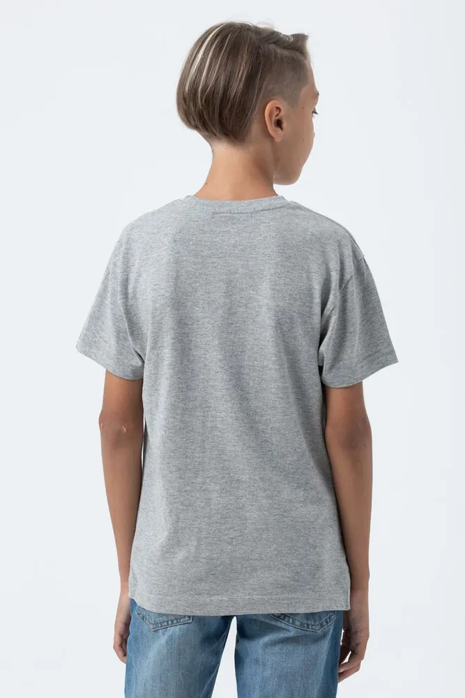 Футболка детская Regent Fit Kids, серый меланж арт.6645.11