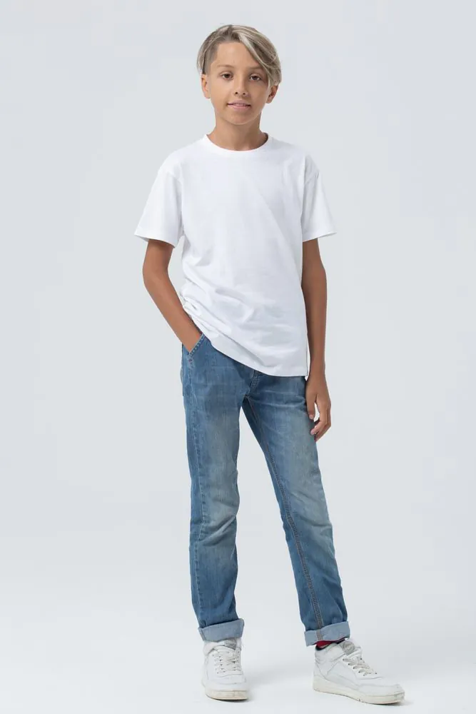 Футболка детская Regent Fit Kids, белая арт.6645.60