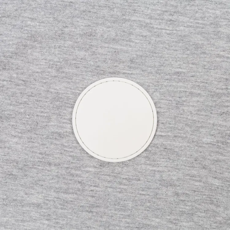 Лейбл из ПВХ Dzeta Round, L, белый арт.15354.60