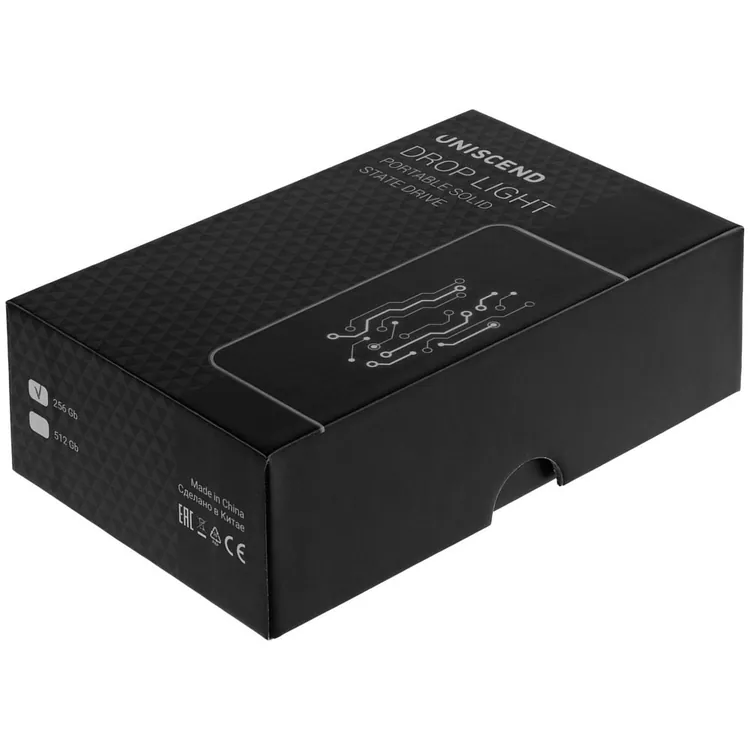 Внешний SSD диск Drop Light, с подсветкой гравировки, 256 Гб арт.23999.16