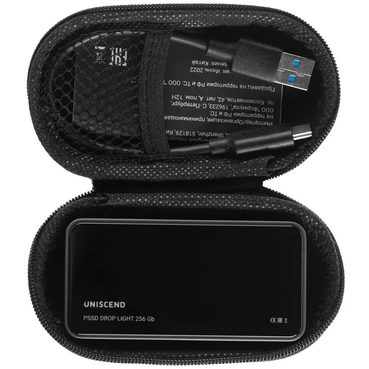 Внешний SSD диск Drop Light, с подсветкой гравировки, 256 Гб арт.23999.16
