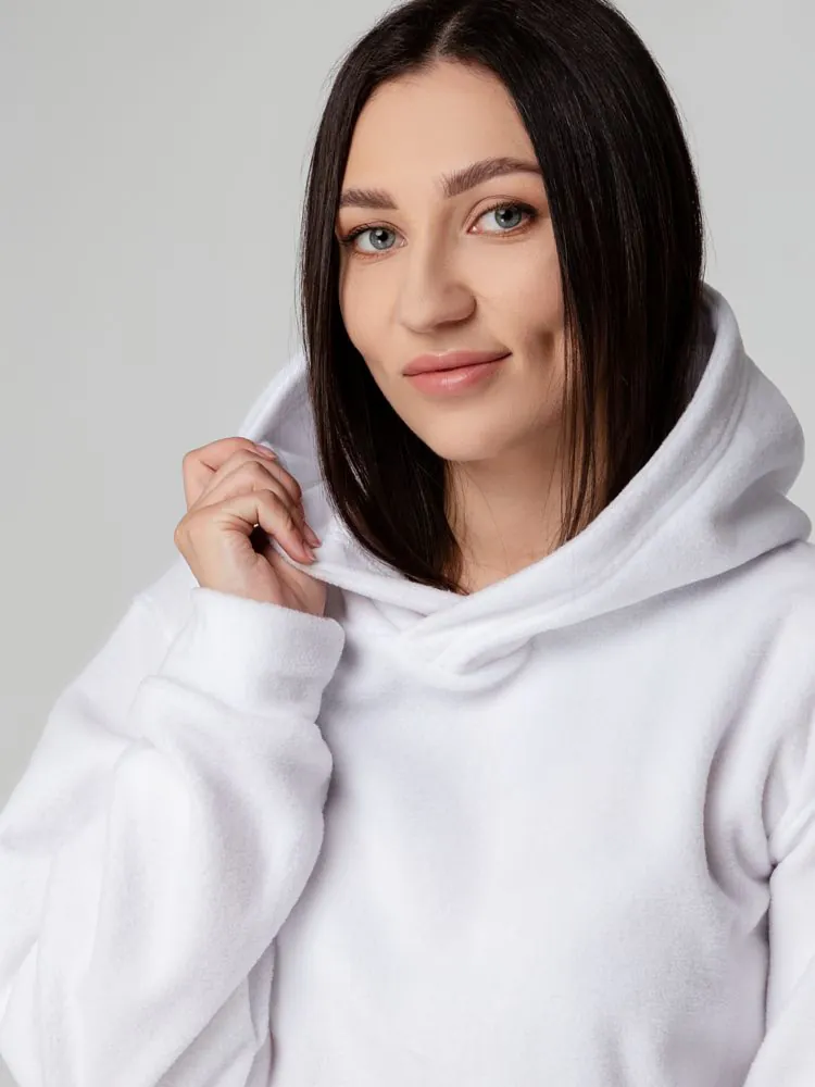 Худи флисовое унисекс Manakin, белое арт.14366.60
