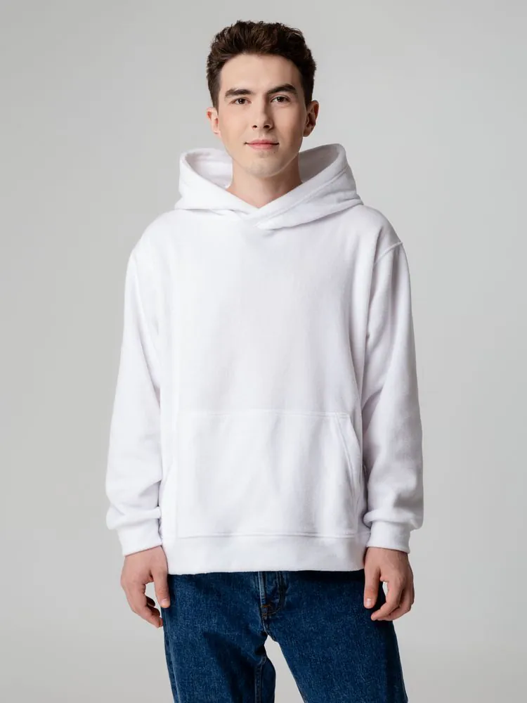 Худи флисовое унисекс Manakin, белое арт.14366.60