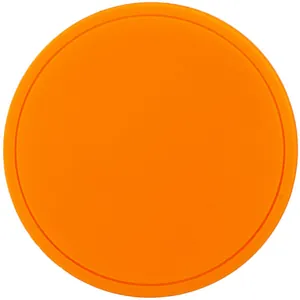 Лейбл из ПВХ Dzeta Round, L оранжевый неон арт.15354.22