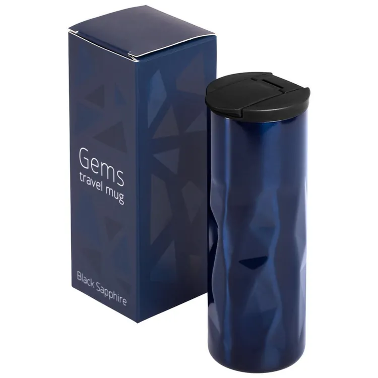 Термостакан Gems Black Sapphire, черный сапфир (синий) арт.1907.34