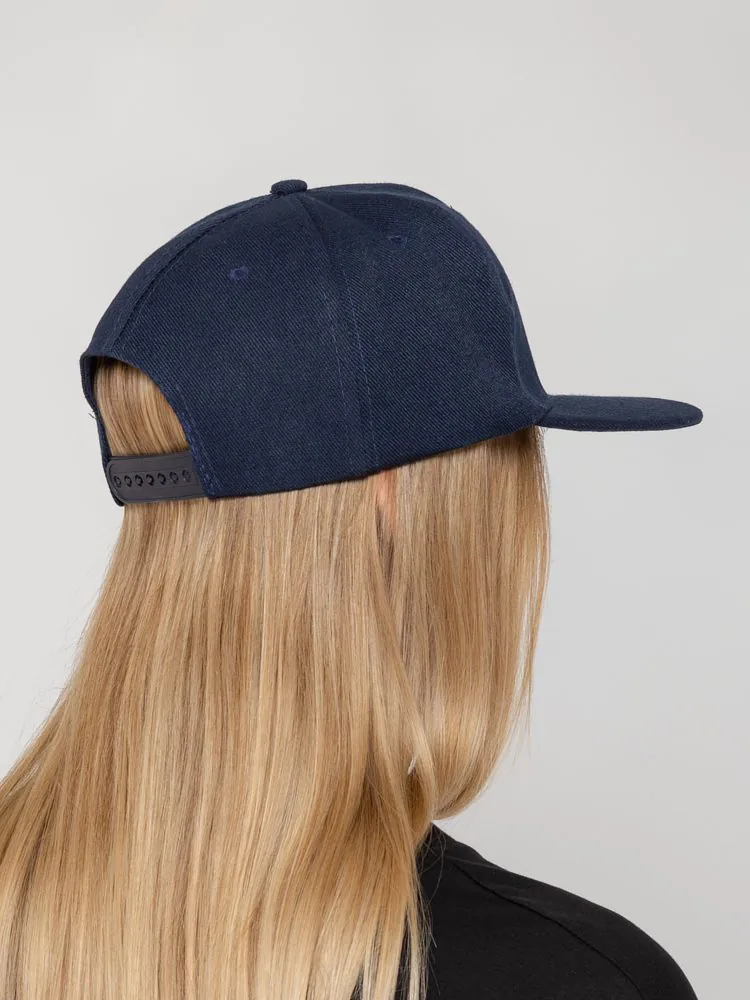 Бейсболка Snapback с прямым козырьком, темно-синяя арт.15948.40