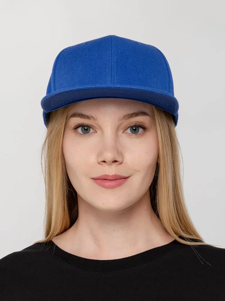 Бейсболка Snapback с прямым козырьком, ярко-синяя арт.15948.44