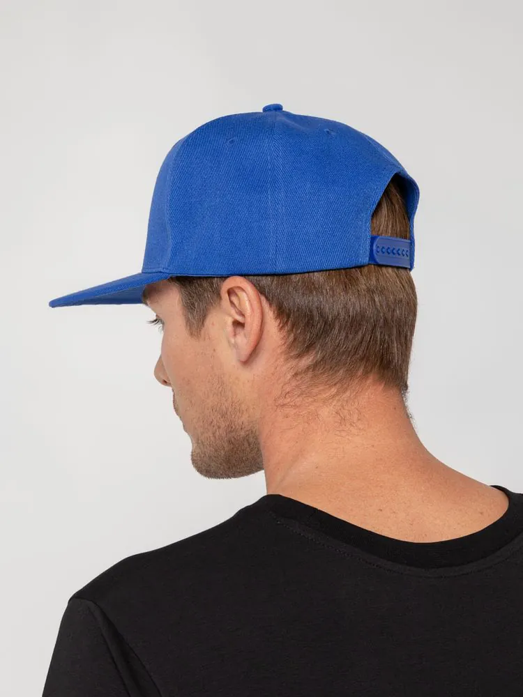 Бейсболка Snapback с прямым козырьком, ярко-синяя арт.15948.44