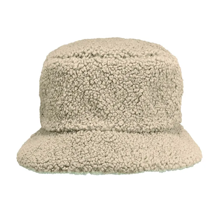 Панама Bucket двусторонняя утепленная, темно-серая с бежевым арт.03998868