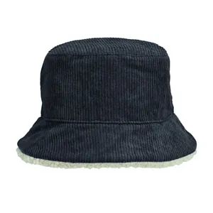Панама Bucket двусторонняя утепленная, темно-серая с бежевым арт.03998868