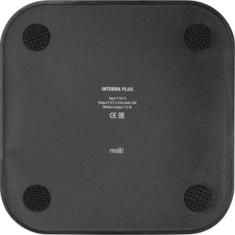 Беспроводное зарядное устройство Interra Plus, черное арт.24304.30