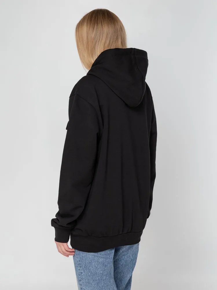 Худи унисекс с карманом на груди Chest Pocket, черное арт.15501.30