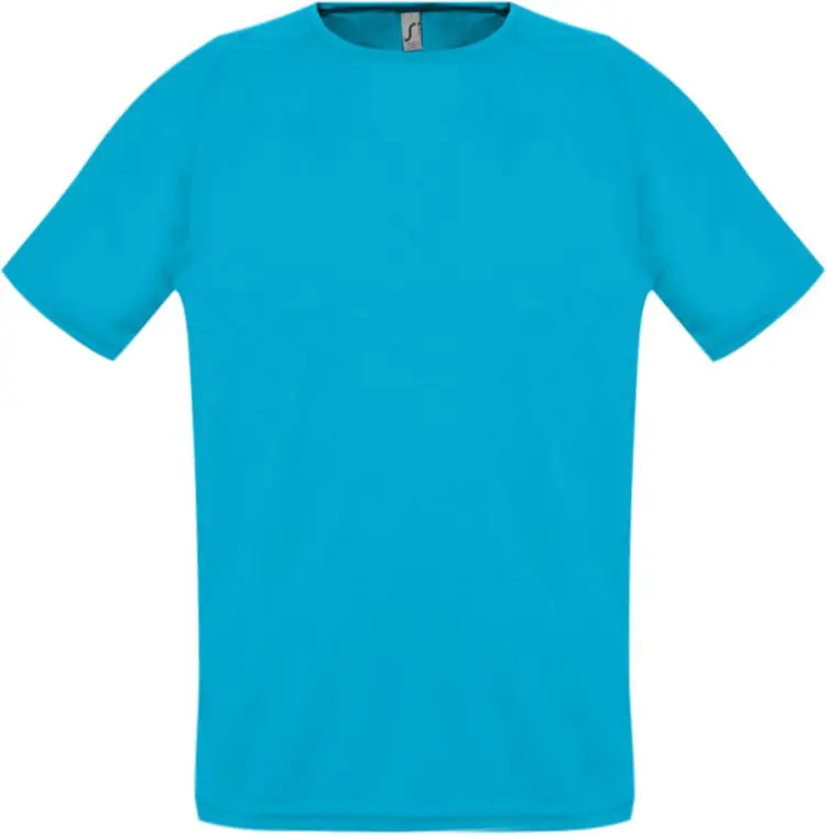 Футболка унисекс Sporty 140, бирюзовая арт.11939321
