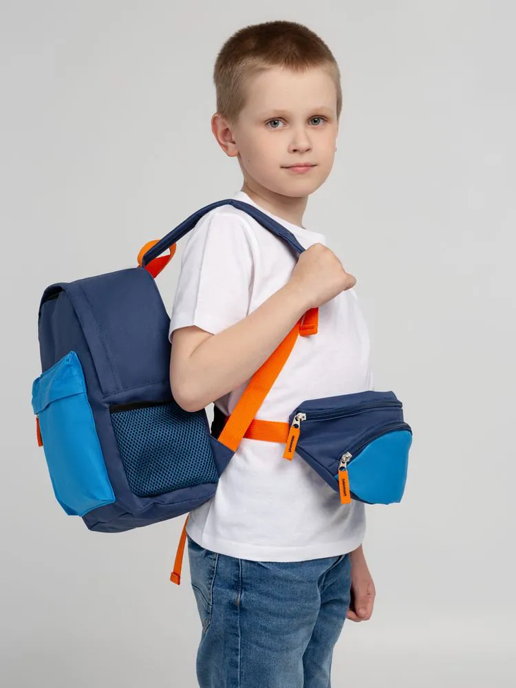 Поясная сумка детская Kiddo, синяя с голубым арт.16182.01