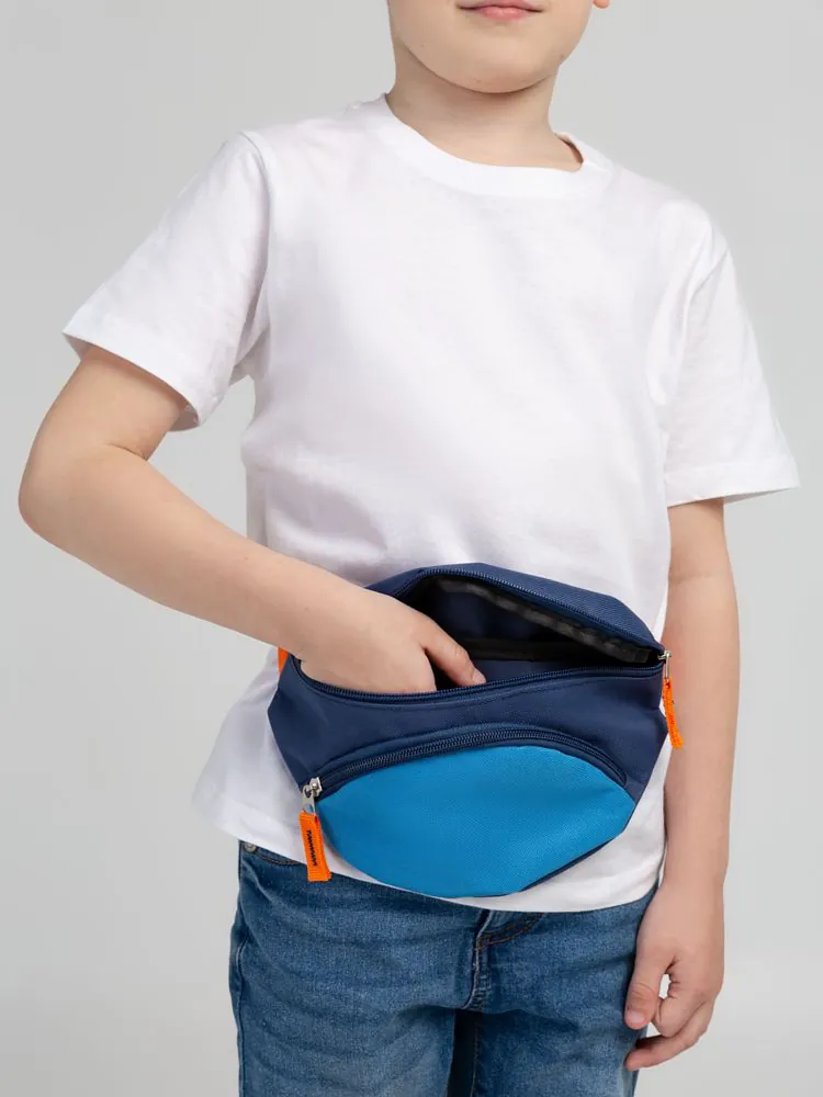 Поясная сумка детская Kiddo, синяя с голубым арт.16182.01