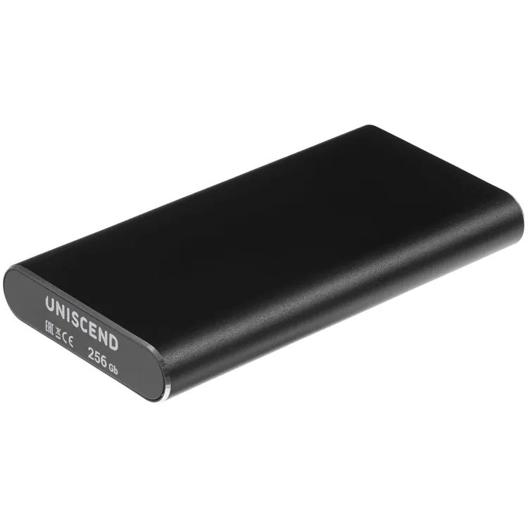 Портативный внешний диск SSD Uniscend Drop, 256 Гб, черный, без футляра арт.20999.31
