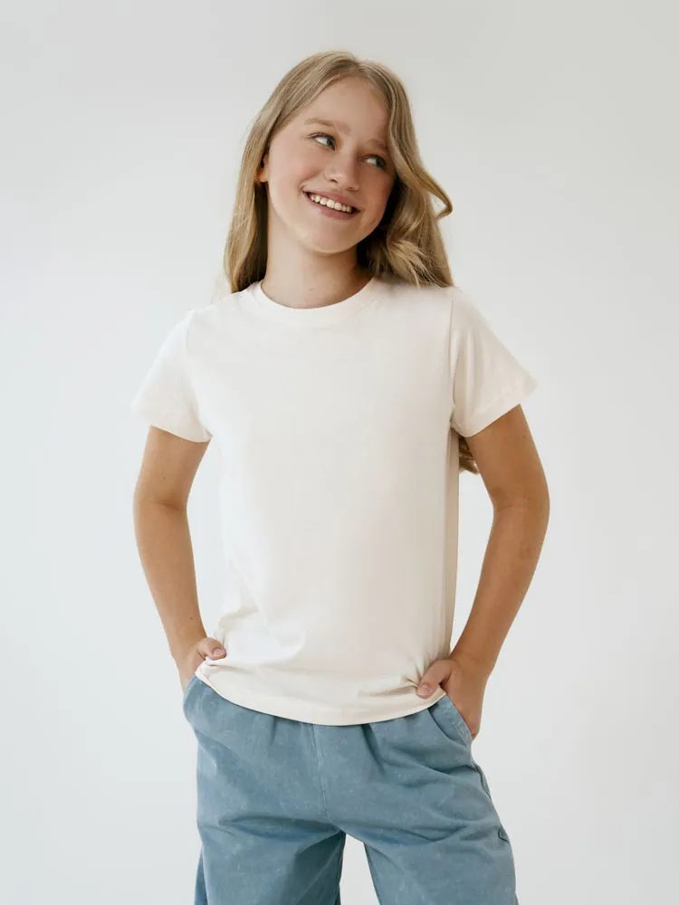 Футболка детская T-Bolka Kids, молочно-белая арт.2504.62
