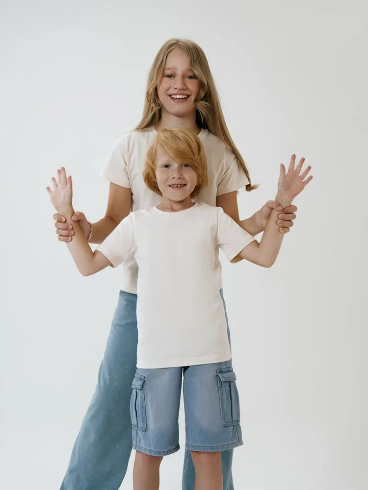 Футболка детская T-Bolka Kids, молочно-белая арт.2504.62