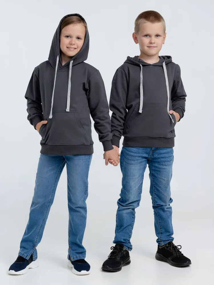 Толстовка с капюшоном детская Kirenga Kids, темно-серая (графит) арт.11147.10