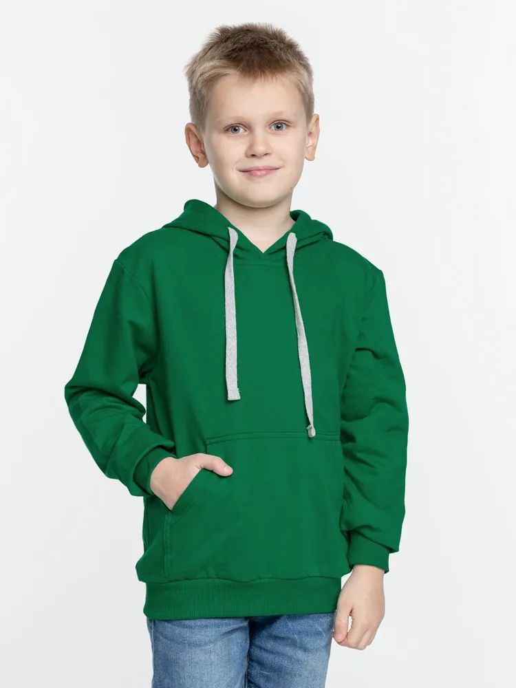 Толстовка с капюшоном детская Kirenga Kids, зеленая арт.11147.92