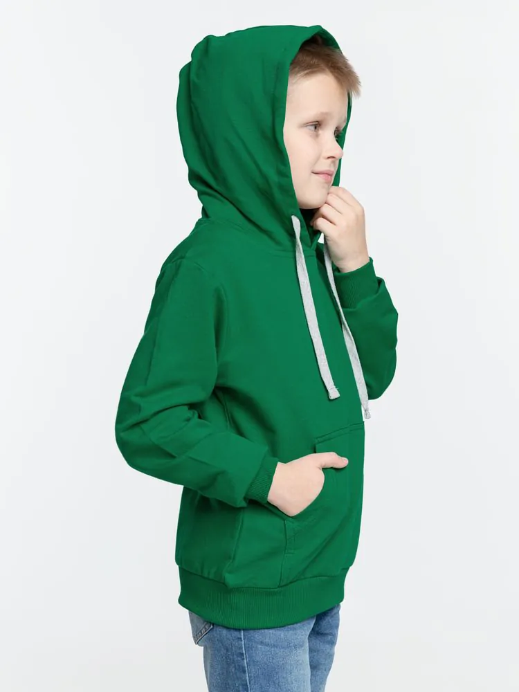Толстовка с капюшоном детская Kirenga Kids, зеленая арт.11147.92