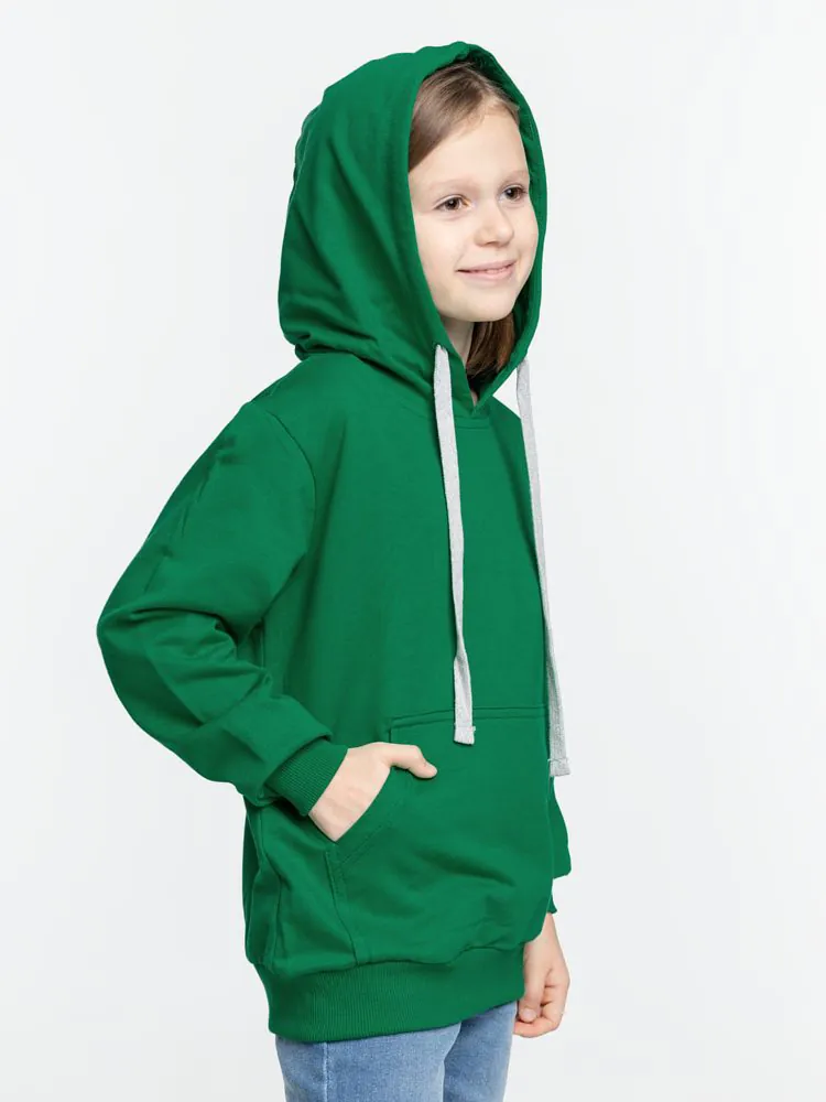 Толстовка с капюшоном детская Kirenga Kids, зеленая арт.11147.92