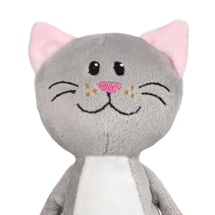 Мягкая игрушка Beastie Toys, котик с белым шарфом арт.22415.01
