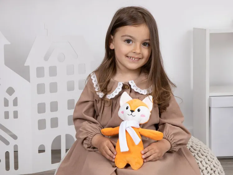 Мягкая игрушка Beastie Toys, лисенок с белым шарфом арт.22414.01