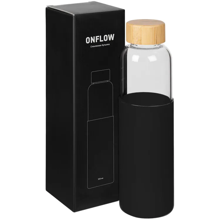 Бутылка для воды Onflow, черная арт.15399.30