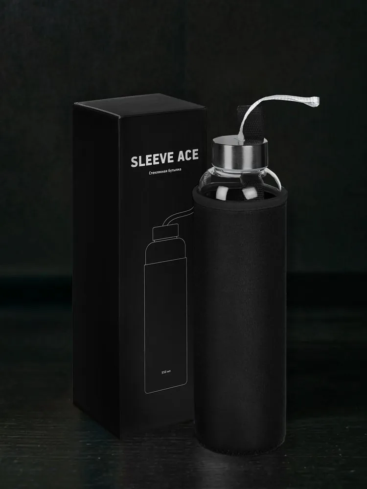 Бутылка для воды Sleeve Ace, черная арт.15337.30