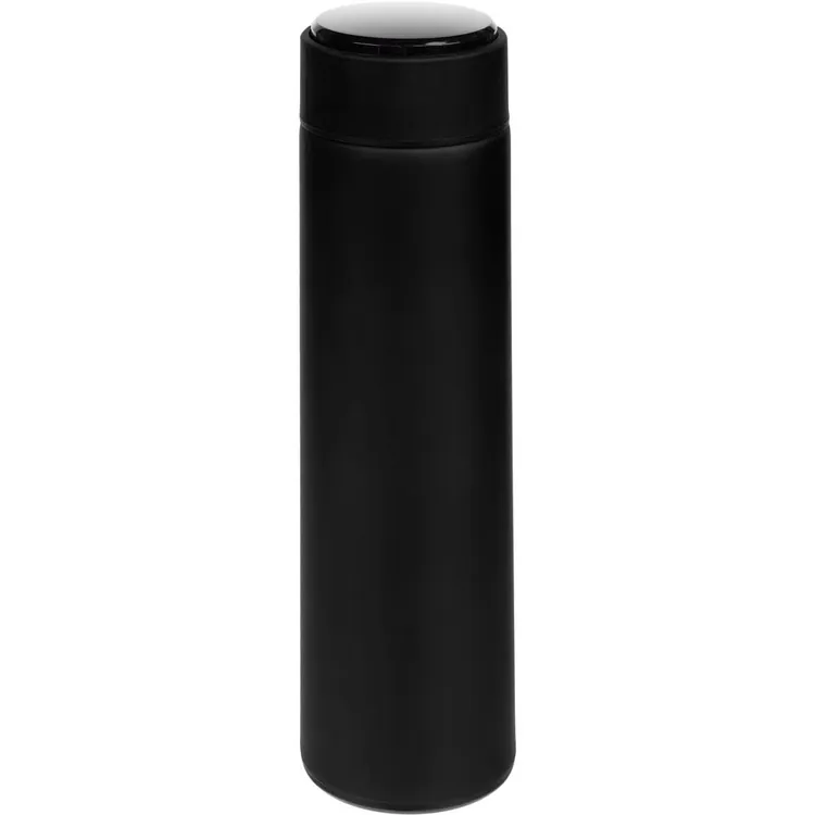 Смарт-бутылка с заменяемой батарейкой Long Therm Soft Touch, черная арт.15717.30