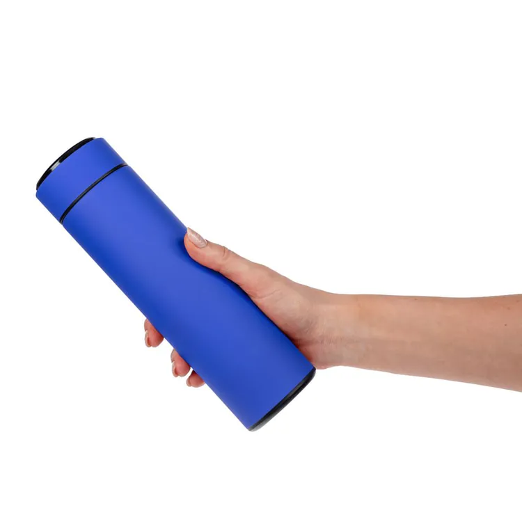 Смарт-бутылка с заменяемой батарейкой Long Therm Soft Touch, синяя арт.15717.40