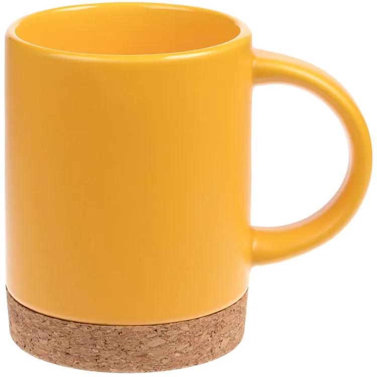 Кружка с пробковой подставкой Corky, желтая арт.12894.80