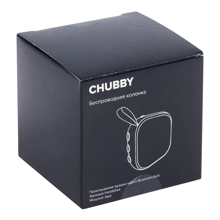 Беспроводная колонка Chubby, серая с красным арт.7557.15