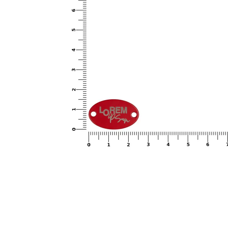 Шильдик металлический Alfa Oval, красный арт.13843.50