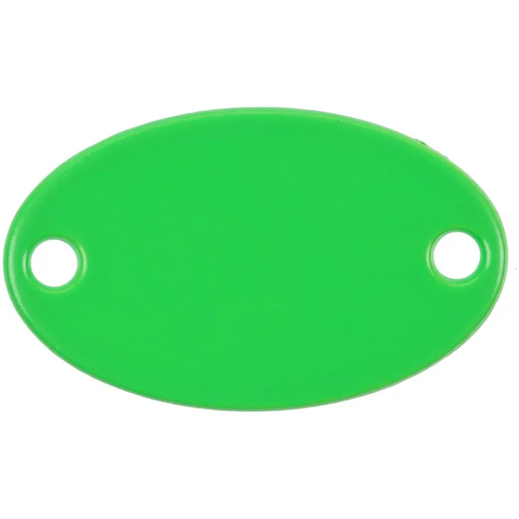 Шильдик металлический Alfa Oval, зеленый неон арт.13843.94