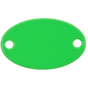 Шильдик металлический Alfa Oval, зеленый неон арт.13843.94